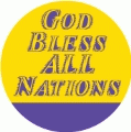God Bless ALL Nations PEACE MAGNET