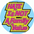 Hate Is Not A Family Value PEACE BUTTON