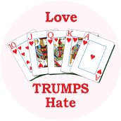Love Trumps Hate PEACE BUMPER STICKER