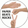 Paper Beats Rocks PEACE BUTTON