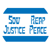 Sow Justice, Reap Peace PEACE BUMPER STICKER