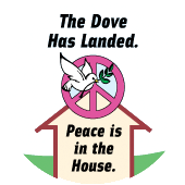 The Dove Has Landed - Peace Is In The House PEACE T-SHIRT