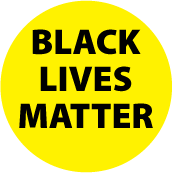 BLACK LIVES MATTER [black on yellow] POLITICAL STICKERS