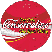 Conservative, Ice Cold, The Real Thing [Coke parody] POLITICAL KEY CHAIN