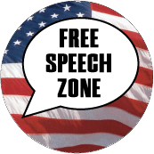 Free Speech Zone POLITICAL BUTTON