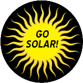 Go Solar POLITICAL BUTTON