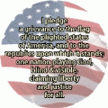 I pledge a grievance to the flag of the plighted states of America, and to the republics upon which it stands; one nation playing God POLITICAL KEY CHAIN