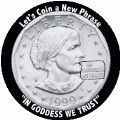 In Goddess We Trust Susan B Anthony Dollar POLITICAL KEY CHAIN