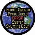 Infinite Growth Finite World, ERROR, System Shutting Down POLITICAL KEY CHAIN