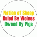 Nation of Sheep, Ruled By Wolves, Owned By Pigs POLITICAL KEY CHAIN