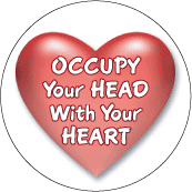 OCCUPY Your HEAD With Your HEART - OCCUPY WALL STREET POLITICAL COFFEE MUG