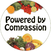 Powered By Compassion POLITICAL BUTTON