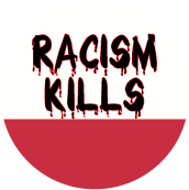 Racism Kills POLITICAL BUTTON
