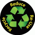 Reduce, Re-Use, Recycle POLITICAL BUMPER STICKER