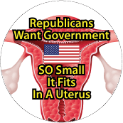 Republicans Want Government So Small It Fits In A Uterus POLITICAL POSTER