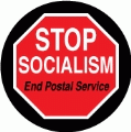 Stop Socialism - End Postal Service (STOP Sign) - POLITICAL KEY CHAIN