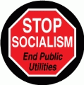 Stop Socialism End Public Utilities (STOP Sign) - POLITICAL CAP