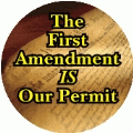 The First Amendment IS Our Permit (US Constitution) - OCCUPY WALL STREET POLITICAL BUMPER STICKER