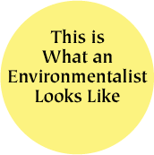 This is What an Environmentalist Looks Like POLITICAL BUTTON