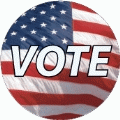 VOTE [on flag] POLITICAL BUMPER STICKER