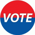 VOTE [red, white, and blue] POLITICAL BUTTON