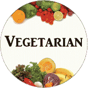 Vegetarian POLITICAL BUTTON