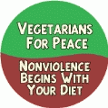 Vegetarians For Peace - Nonviolence Begins With Your Diet POLITICAL KEY CHAIN