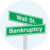 Wall Street Bankruptcy POLITICAL STICKERS