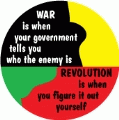 War is when your government tells you who the enemy is, Revolution is when you figure it out yourself POLITICAL KEY CHAIN