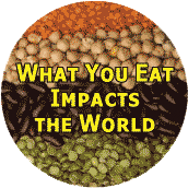 What You Eat Impacts the World POLITICAL STICKERS