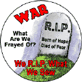 War: What Are We Frayed of?--ANTI-WAR KEY CHAIN
