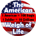 American Weigh of Life--ANTI-WAR STICKERS