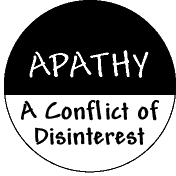 Apathy A Conflict of Disinterest-FUNNY POLITICAL STICKERS