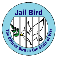 Jail Bird - The Official Bird in the State of War-PEACE BUTTON