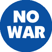 No War with blue background-ANTI-WAR BUMPER STICKER