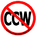 Ohio Coalition Against Gun Violence - No CCW - No Carry Concealed Weapons OCAGV STICKERS