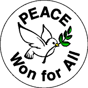 Peace - Won for All - Peace Dove-PEACE BUMPER STICKER