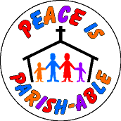 Peace is Parish-able-PEACE BUMPER STICKER