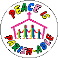 Peace is Parish-able - rainbow version-PEACE MAGNET
