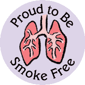 Proud to Be Smoke Free--PUBLIC HEALTH BUTTON