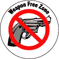 Weapon Free Zone (No Guns Allowed) - PEACE MAGNET
