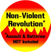 Non Violent Revolution--POLITICAL BUTTON