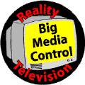 Reality Television: Big Media Control--POLITICAL STICKERS