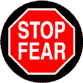 Stop Fear STOP Sign--POLITICAL STICKERS