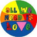 All We Need is Love - Pink Triangle--Gay Pride Rainbow Store KEY CHAIN