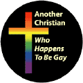 Another Christian Who Happens to be Gay - Rainbow Pride Cross CAP