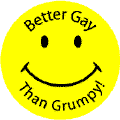 Better Gay than Grumpy - Smiley Face--Gay Pride Rainbow Store FUNNY KEY CHAIN