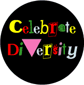 Celebrate Diversity - Pink Triangle--Gay Pride Rainbow Store MAGNET