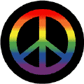 Gay Pride Flag Colors Peace Sign - Black Background--Gay Pride Rainbow Shop COFFEE MUG