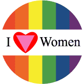I Love Women - Gay Pride Flag Colors CAP